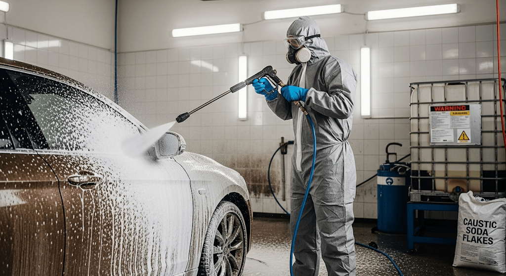 کاربرد سود پرک در کارواش