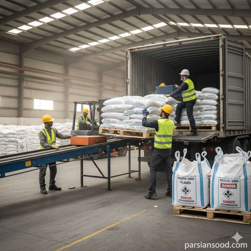 بارگیری و جابجایی سودسوزآور (سدیم هیدروکسید)