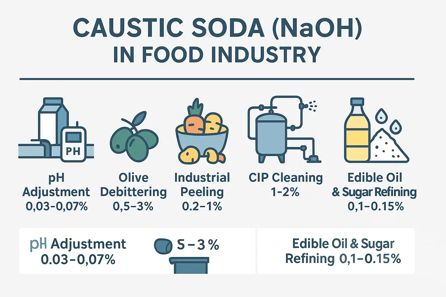 نکات ایمنی، استاندارد خوراکی و کنترل کیفیت سود سوزآور در صنعت غذا