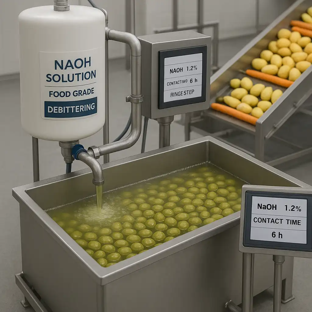 کاربردهای کلیدی سود سوزآور در صنایع غذایی